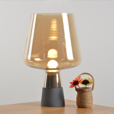 Truncated Cone Cognac Glass Table Lamp - Mid Century Design - 8