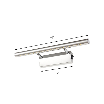 Modern Style Cylinder Vanity Wall Sconce Metallic 10