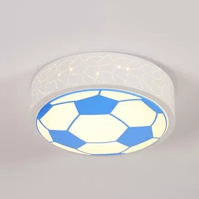 Creative Metal Soccer Ceiling Light for Kids Bedroom and Bathroom - Flush Mount Sport Lighting