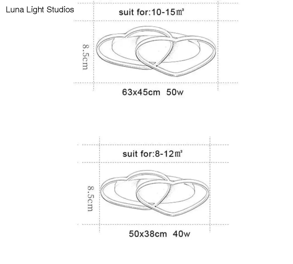 Led kroonluchter plafondlamp moderne verlichting plafondlamp hartvormig licht voor woonkamer kinderkamer restaurant badkamer