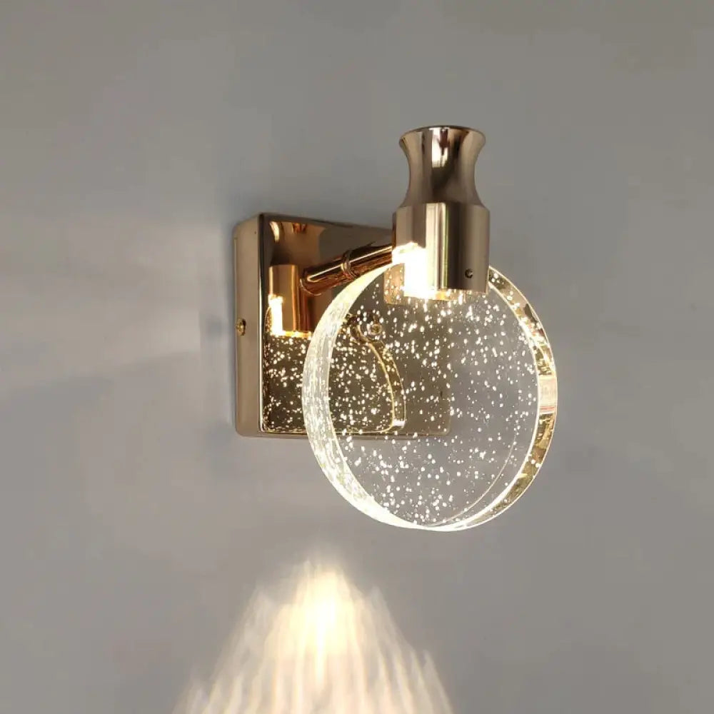 Eenvoudige kristallen LED-wandlamp voor badkamerslaapkamer