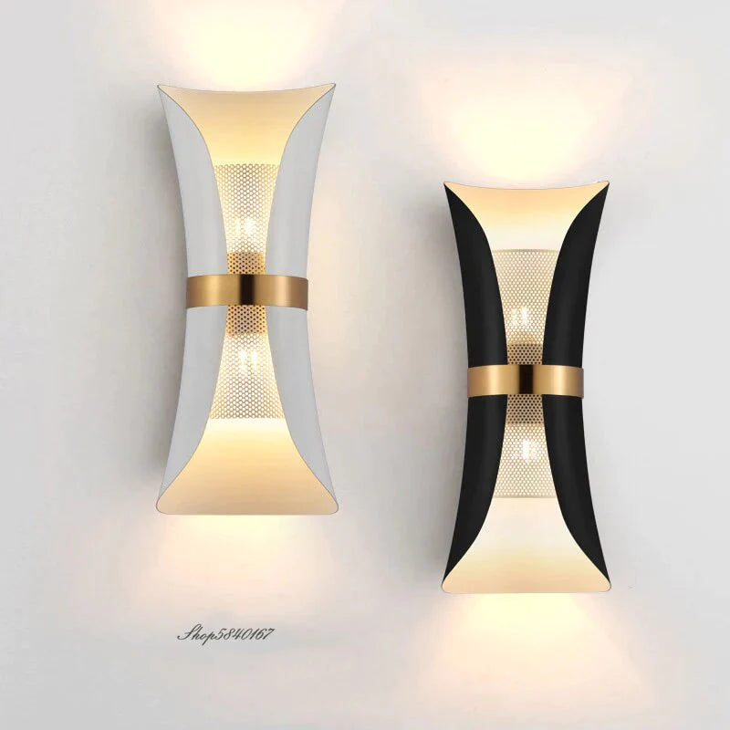 Moderne eenvoudige wandlamp Lights Scone voor slaapkamer badkamer zwart goud