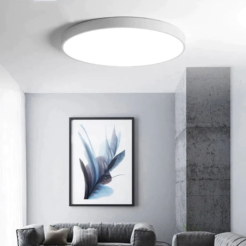 Lámpara de techo Led moderna de Metal, lámpara de techo Led Simple en blanco y negro para sala de estar, dormitorio, comedor, accesorios de iluminación