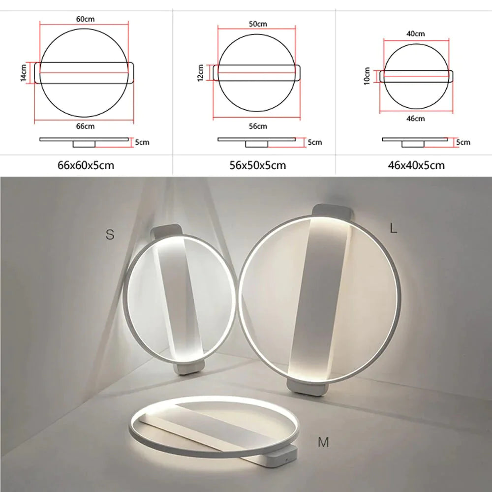 Plafonnier Led circulaire nordique, luminaire de salon, chambre à coucher, cuisine, montage en Surface, plafonnier avec télécommande
