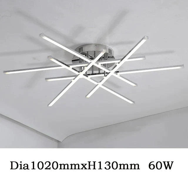 Chromowane wykończenie Nowoczesne lampy sufitowe LED do salonu Sypialnia Gabinet Lampa sufitowa Home Deco