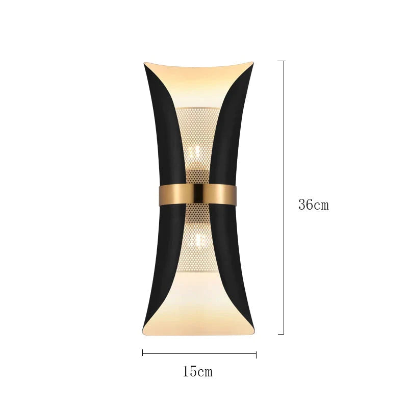 Moderne eenvoudige wandlamp Lights Scone voor slaapkamer badkamer zwart goud