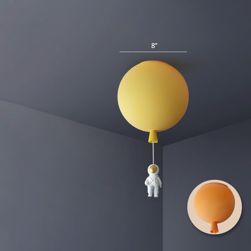 Ballon- und Astronauten-Deckenleuchte für Kinder, Acryl, 1 Kopf, Schlafzimmer, Hängeleuchte