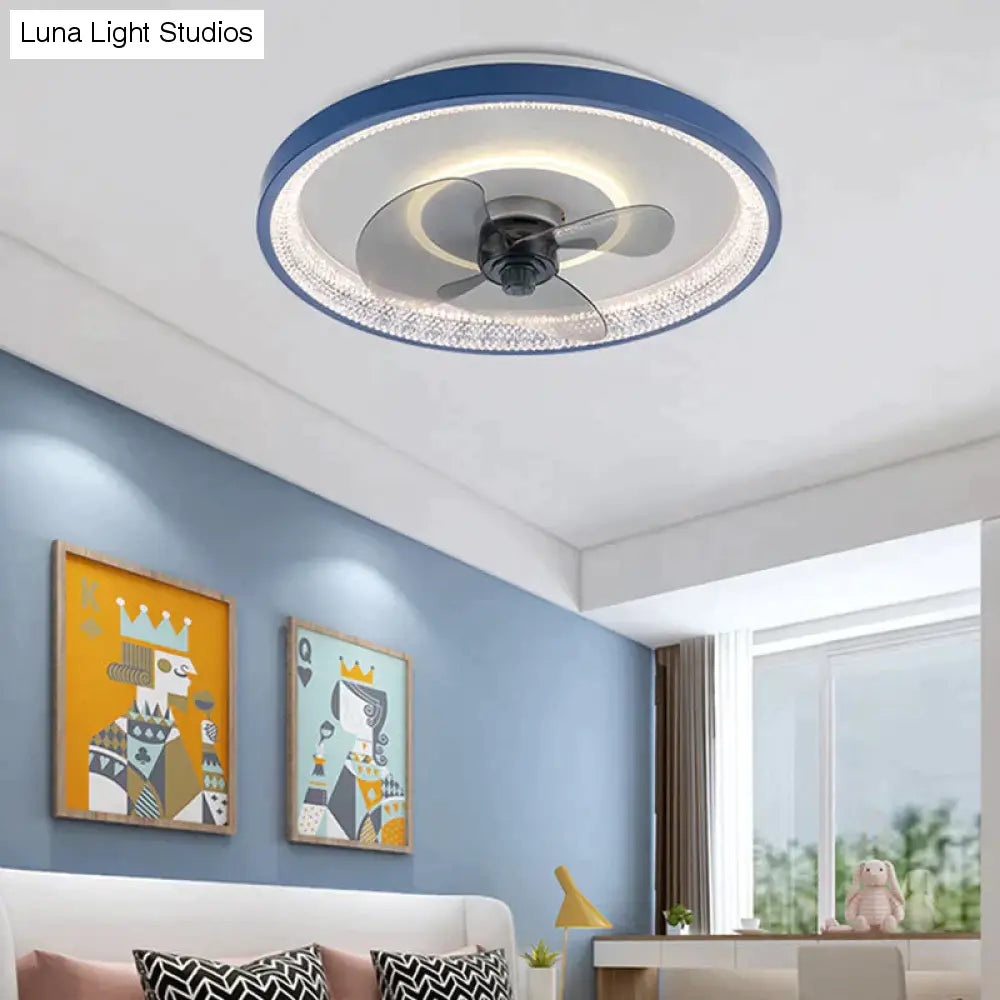Fan Ceiling Lamp Light In The Bedroom Living Room Restaurant Invisible Fan Lamp Indoor Simple Ultra-thin Lamps