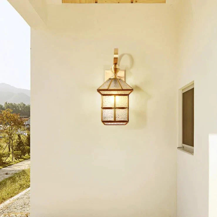 Wasserdichte Wandleuchte für den Außenbereich, Treppe, Flur, Balkon, Innenhof, Vollkupfer-Wandleuchte