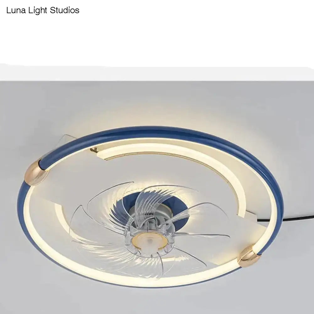 Fan Ceiling Lamp Light In The Bedroom Living Room Restaurant Invisible Fan Lamp Indoor Simple Ultra-thin Lamps