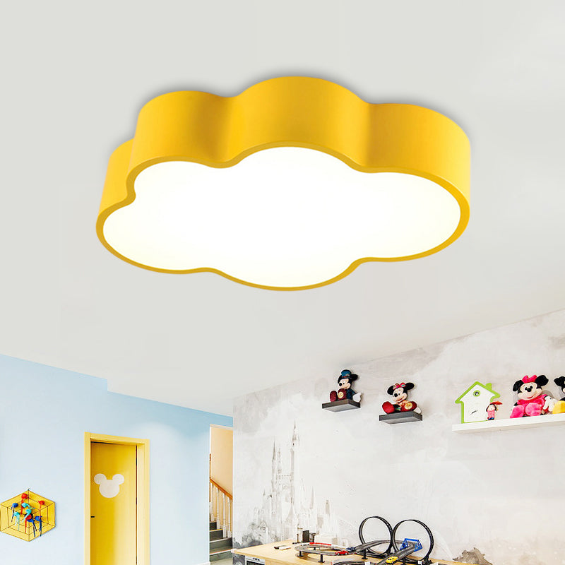 Lampa sufitowa LED Cartoon Cloud Design do przedszkola – akrylowa lampa do montażu podtynkowego