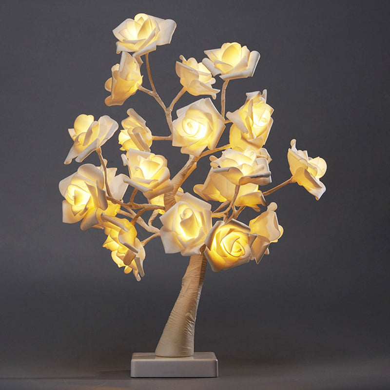Lampada da tavolo LED per bambini a forma di albero con porta di ricarica USB - Lampada da comodino per camera da letto