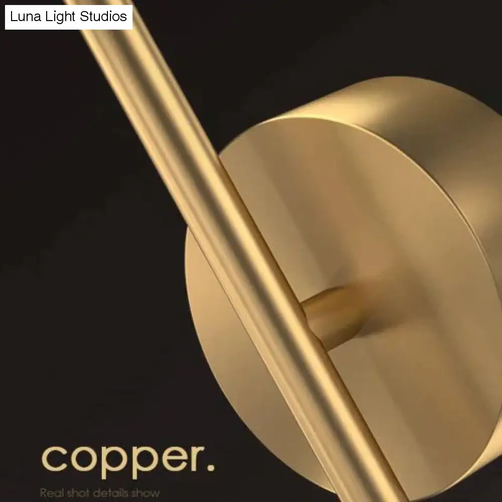 Nordic Light Luxe bedlampje Slaapkamer Volledig koperen wandlamp