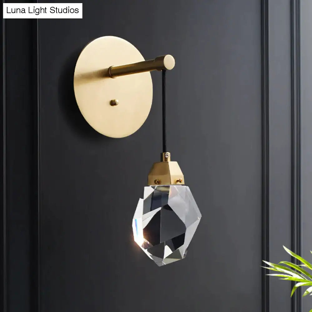 Moderne kristallen LED volledig koperen wandlamp