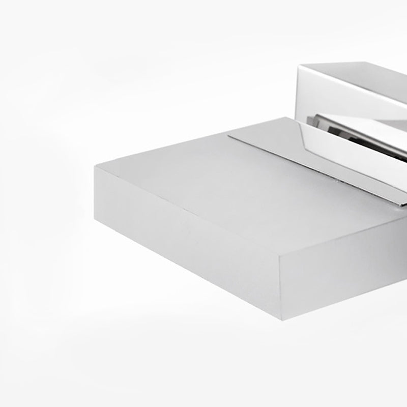 Aplique de pared cromado con pantalla acrílica de ladrillo para tocador de baño: elija entre 2/3/5 luces blancas cálidas