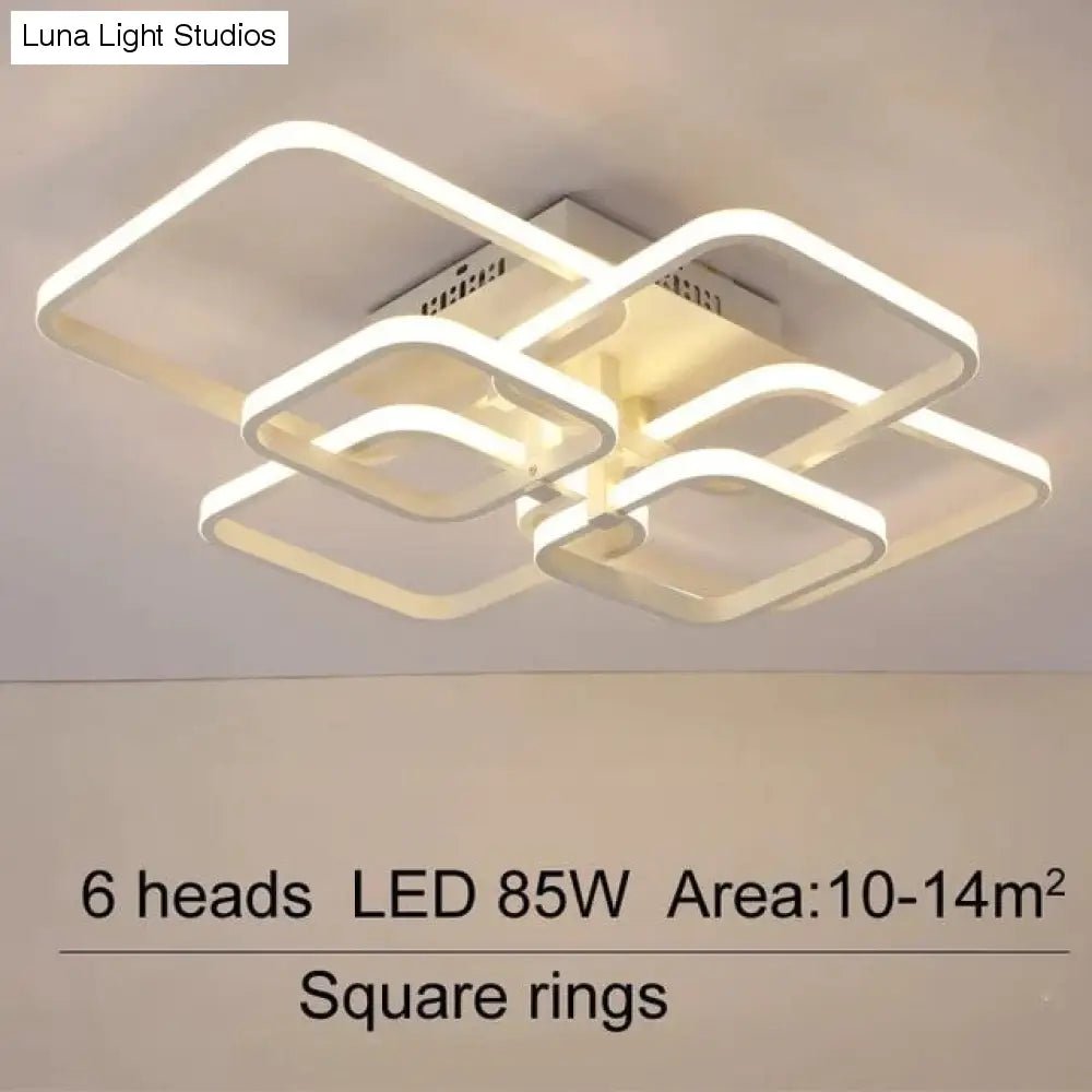 Lámpara LED moderna de acrílico para sala de estar, Lustres LED para dormitorio, lámpara de iluminación de techo grande, accesorios