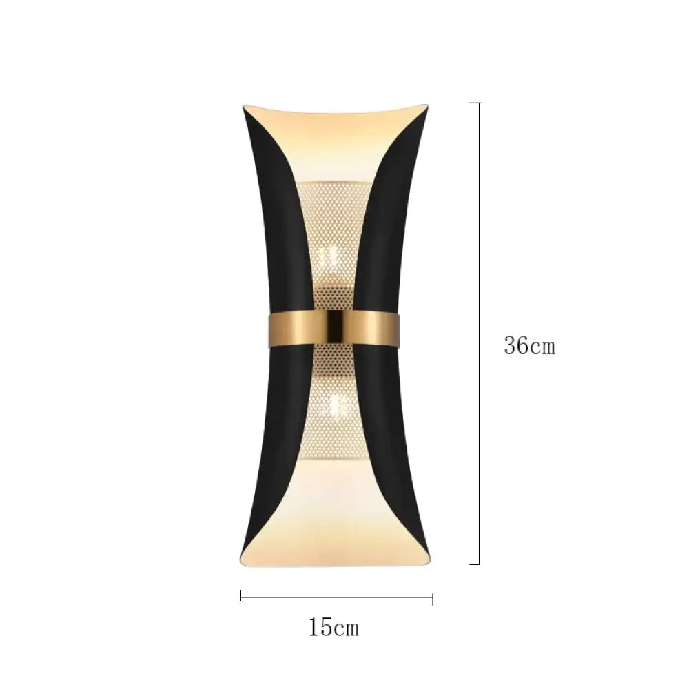 Moderne eenvoudige wandlamp Lights Scone voor slaapkamer badkamer zwart goud