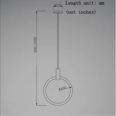 Anillos de acrílico de hierro de madera nórdico LED, lámpara LED DIY, luz LED, luces colgantes, lámpara colgante, luz colgante para vestíbulo de comedor
