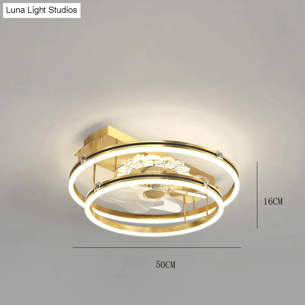 Luxury Fan Living Room Round Ceiling Lamp Simple Lamps