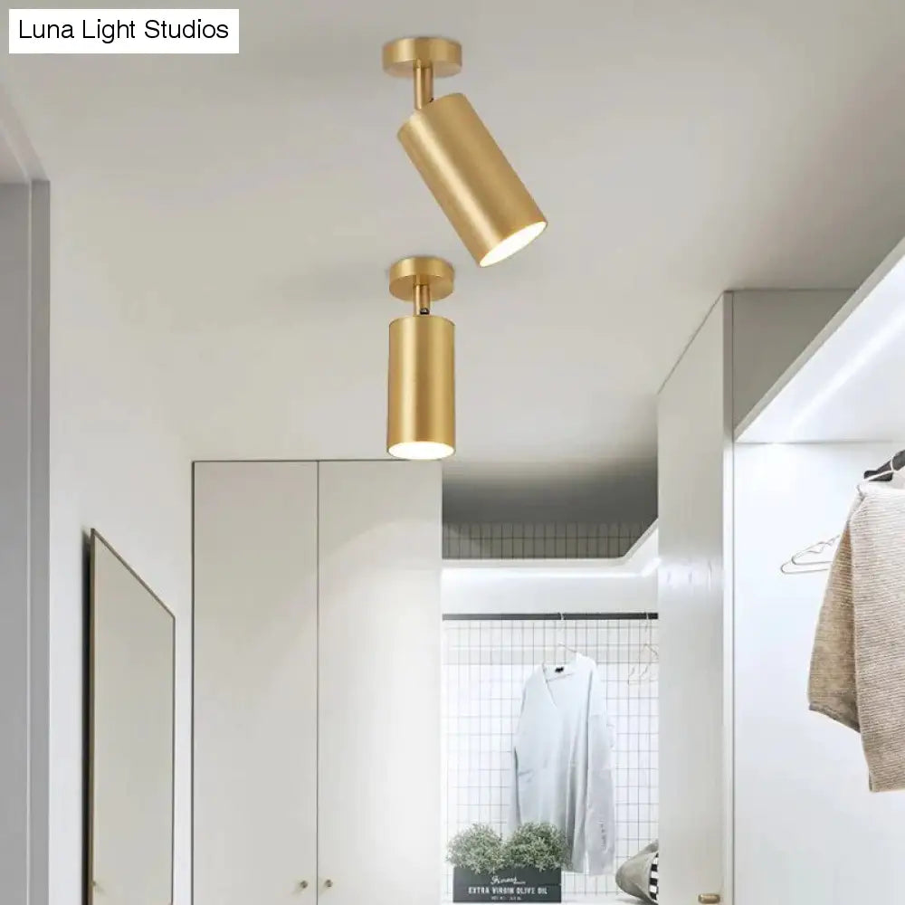 Lampada da soffitto moderna Foyer Faretto in rame Soggiorno Lampade da parete a LED in ottone per camera da letto Lampade da soffitto lustre per corridoio Balcone