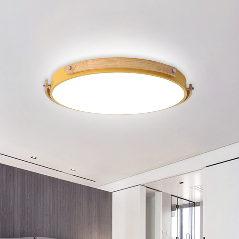Plafoniera da incasso a LED circolare in acrilico stile Macaron - Elegante lampada da soffitto per la cameretta e i corridoi dei bambini