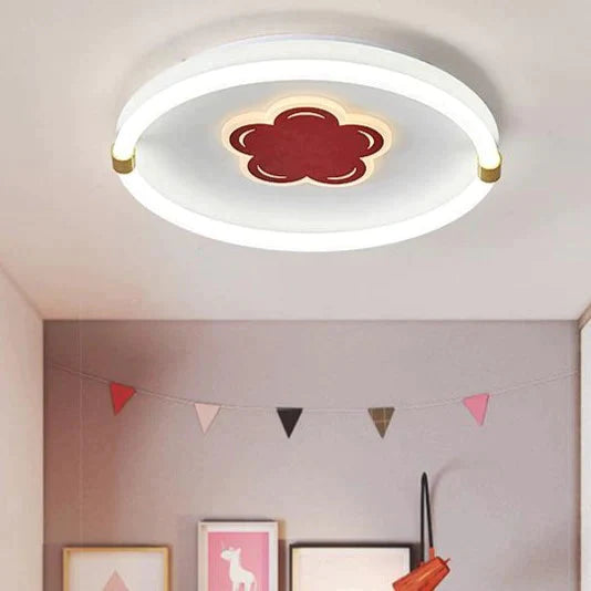 Preciosa lámpara de techo LED creativa para habitación de flores