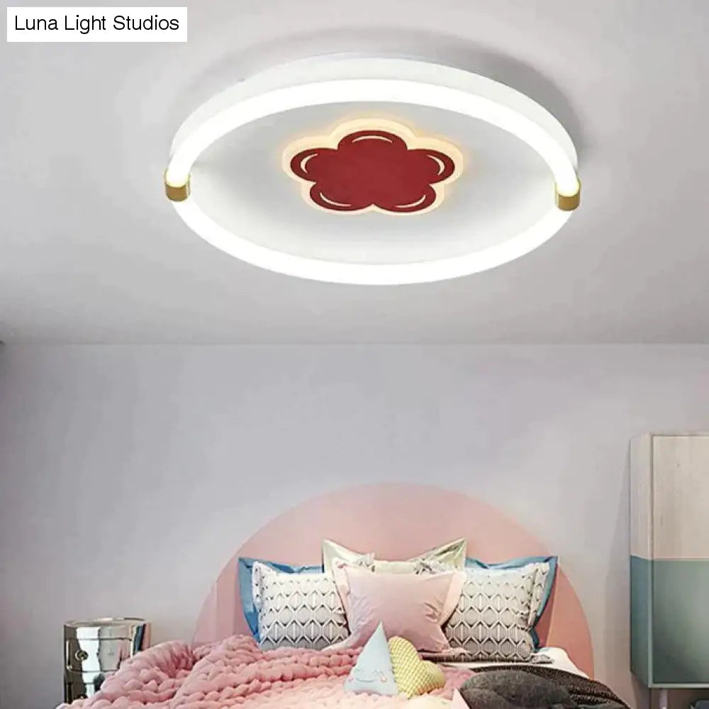 Preciosa lámpara de techo LED creativa para habitación de flores