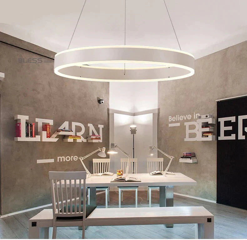 Moderne LED-Ring-Pendelleuchten für Esszimmer, Wohnzimmer, Restaurant, Küche, Hängeleuchte