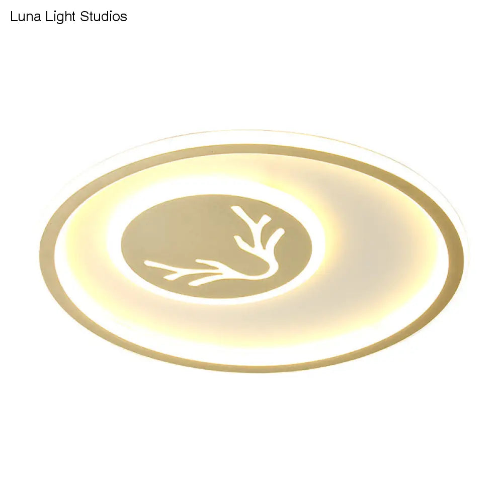 Minimalistische acryl Antler inbouwlamp - LED-lamp voor plafondmontage in goud voor slaapkamers