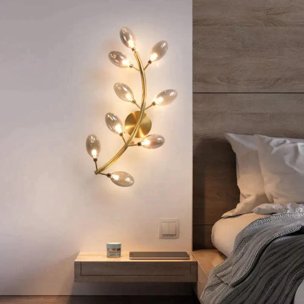 Scandinavische woonkamer creatieve luxe nachtkastje koperen wandlamp
