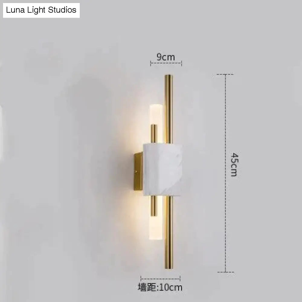 Moderne marmeren led-wandlamp voor woonkamer slaapkamer badkamer loft decor