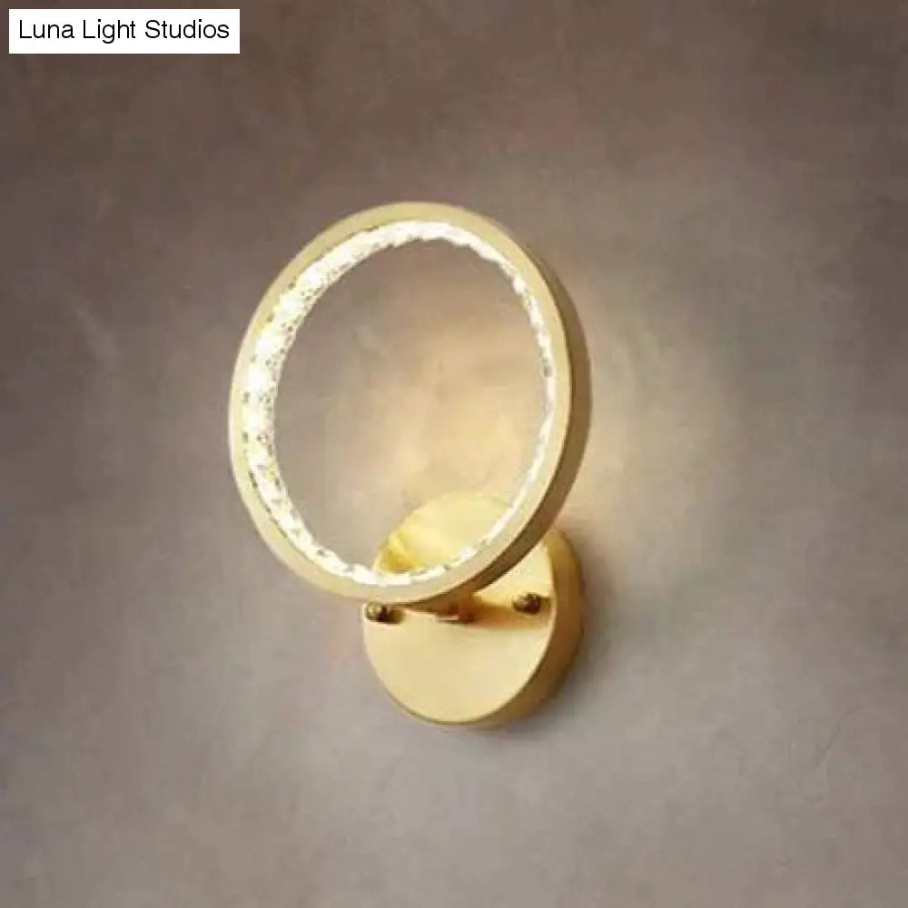 Lampada da parete moderna in rame da comodino semplice per camera da letto