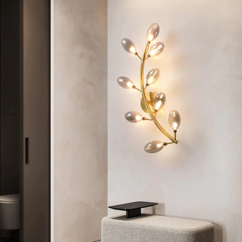 Scandinavische woonkamer creatieve luxe nachtkastje koperen wandlamp