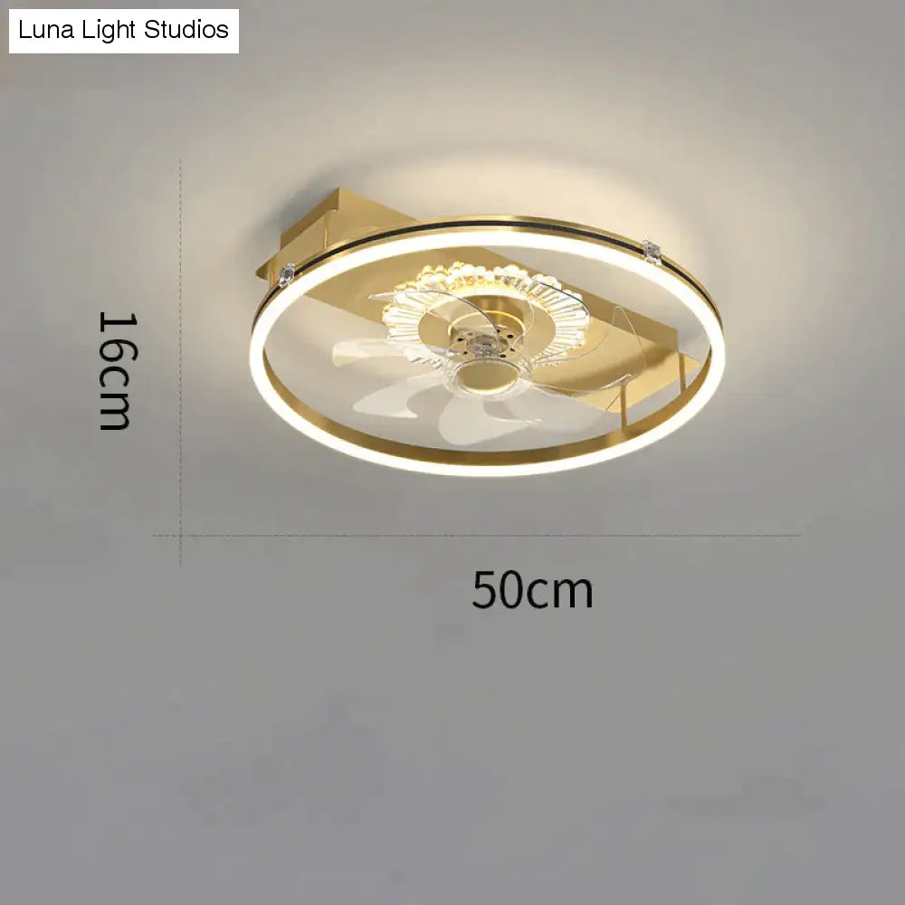Luxury Fan Living Room Round Ceiling Lamp Simple Lamps