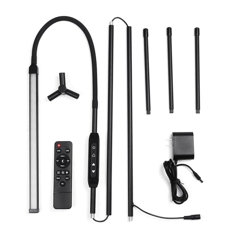 EU/Us-stecker Einstellbare Höhe Boden Lampen Für LED Licht Clamp Fernbedienung Dimmbare Lesen Desktop Lampe Stativ Studie zimmer