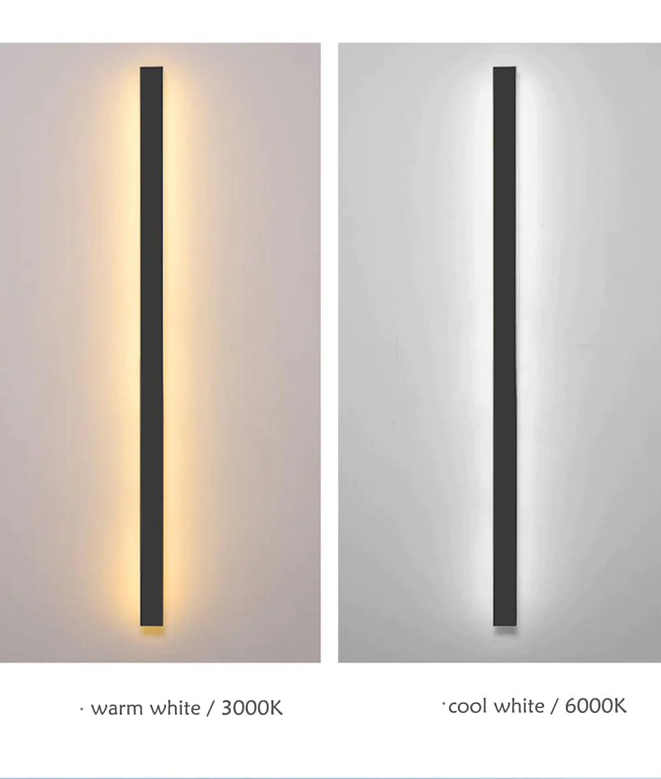 Wasserdichte Außenwandleuchte LED Lange Wandleuchte IP65 Aluminium Licht Garten Villa Veranda Wandleuchte Licht 110V 220V Wandleuchte Leuchte