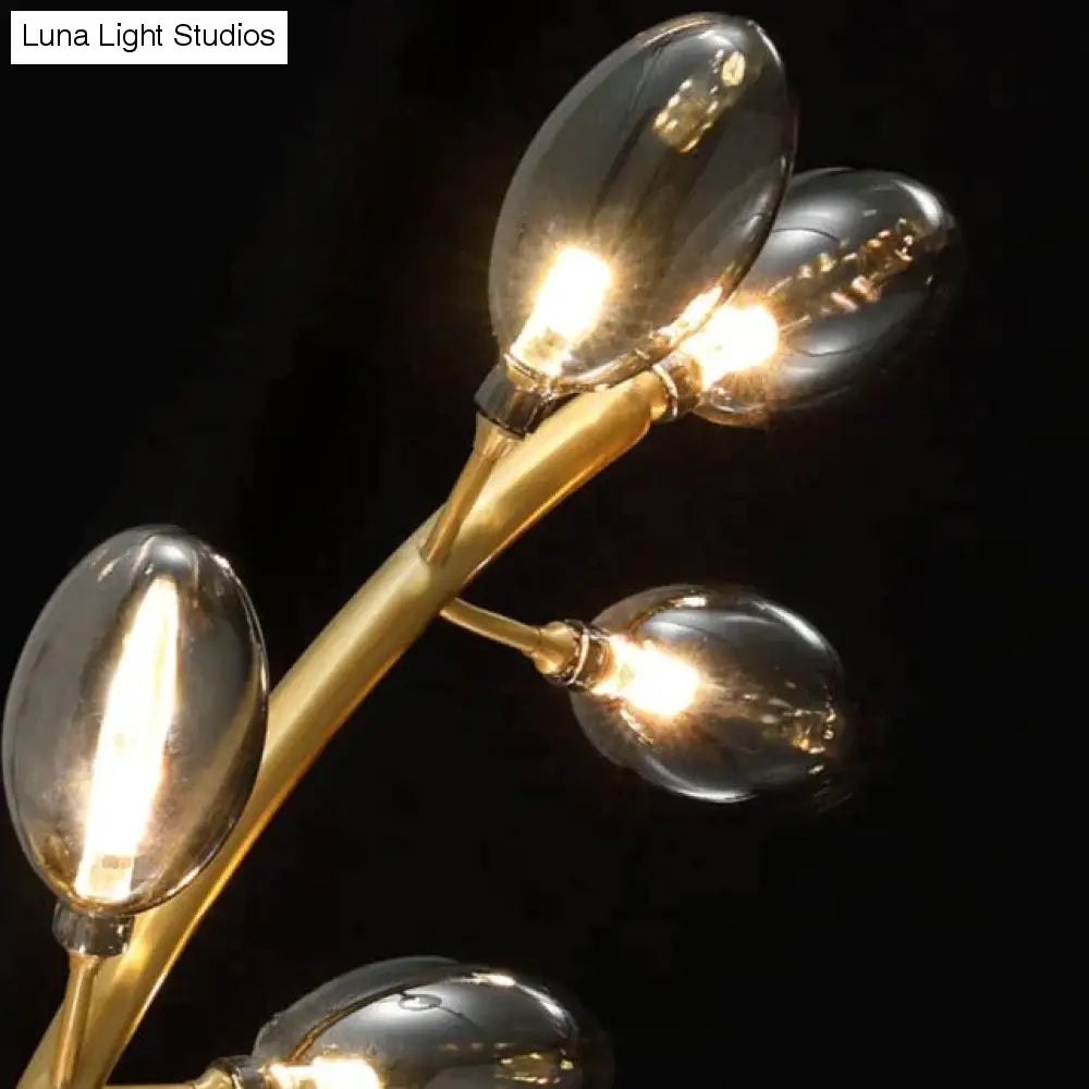 Scandinavische woonkamer creatieve luxe nachtkastje koperen wandlamp