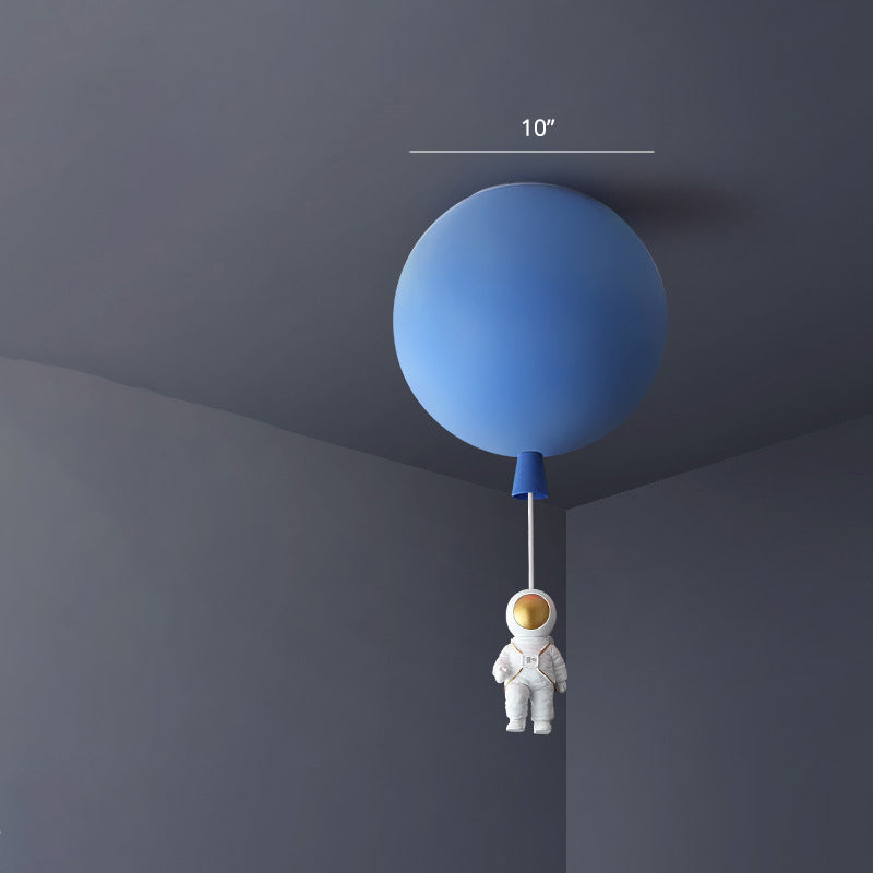 Ballon- und Astronauten-Deckenleuchte für Kinder, Acryl, 1 Kopf, Schlafzimmer, Hängeleuchte