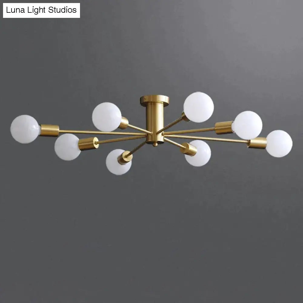 Plafonnier en cuivre moderne salle à manger en laiton plafonnier salon luminaires LED Lustres de cuisine lumières éclairage de plafond nordique chambre à coucher