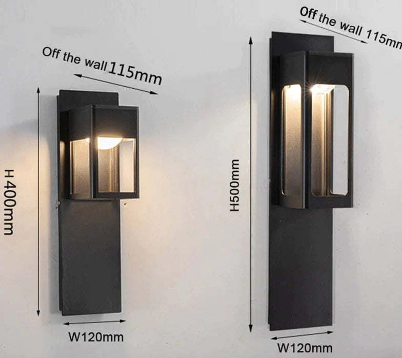 IP67 étanche extérieur LED éclairage mural capteur de mouvement en aluminium noir Bronze jardin porche applique lumière 96V220V applique Luminaire