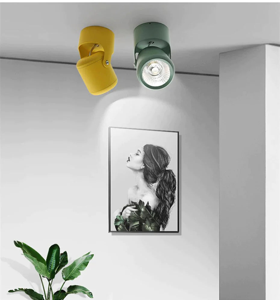 Morden LED plafonnier 20w 15w 10w plafonniers salon luminaire chambre cuisine 360 ​​degrés rotation Spot lumière