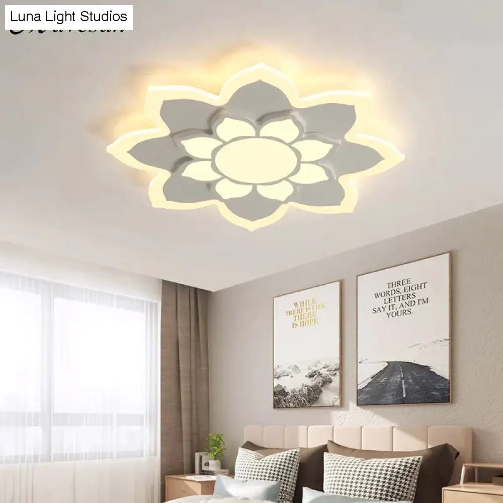 Nieuwe aankomst led-plafondverlichting lamp met afstandsbediening en bloemontwerper voor kinderslaapkamer studeerkamer babykamer Lamparas De Te