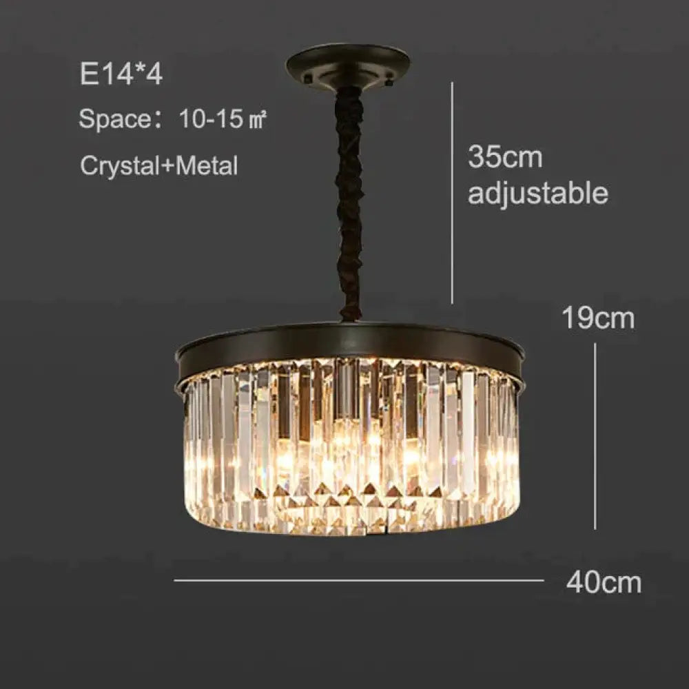 Nowoczesna kryształowa lampa sufitowa Living Crystal lampa sufitowa sypialnia klasyczne okrągłe lampy sufitowe czarna podstawa oprawy Led jadalnia