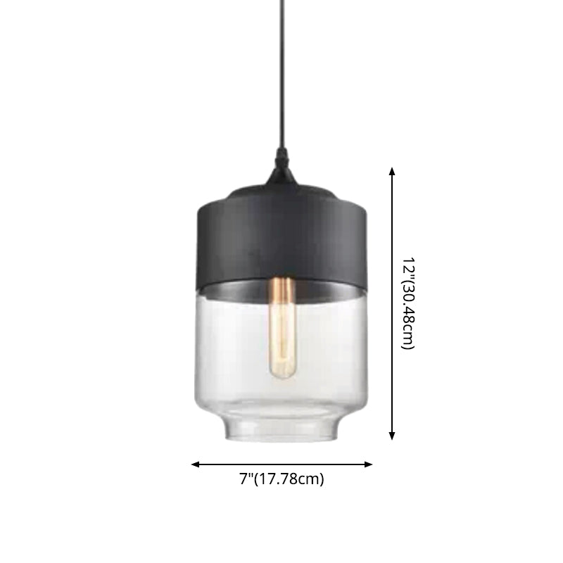 1-lichts hanglamp retro industriële stijl glazen hangende plafondverlichting voor restaurant