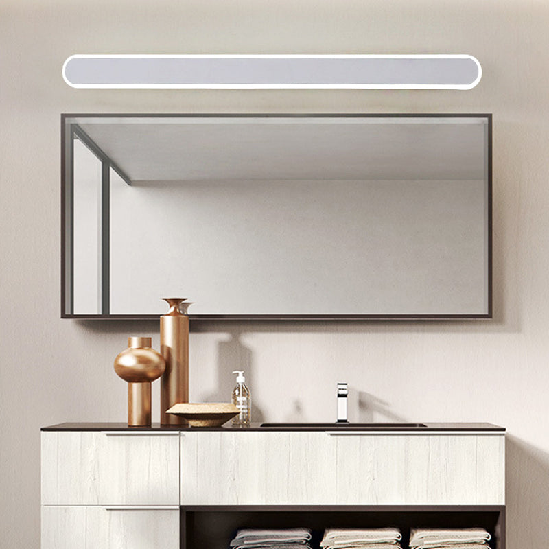Lámpara de tocador LED moderna para espejo de baño blanco - Disponible en luz blanca/cálida, 3 tamaños