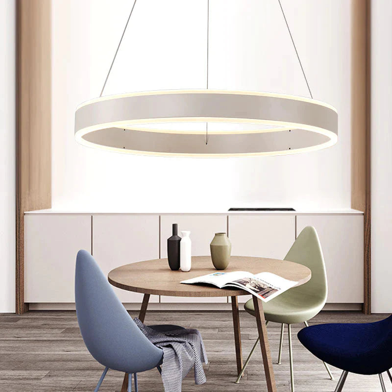 Moderne LED-Ring-Pendelleuchten für Esszimmer, Wohnzimmer, Restaurant, Küche, Hängeleuchte