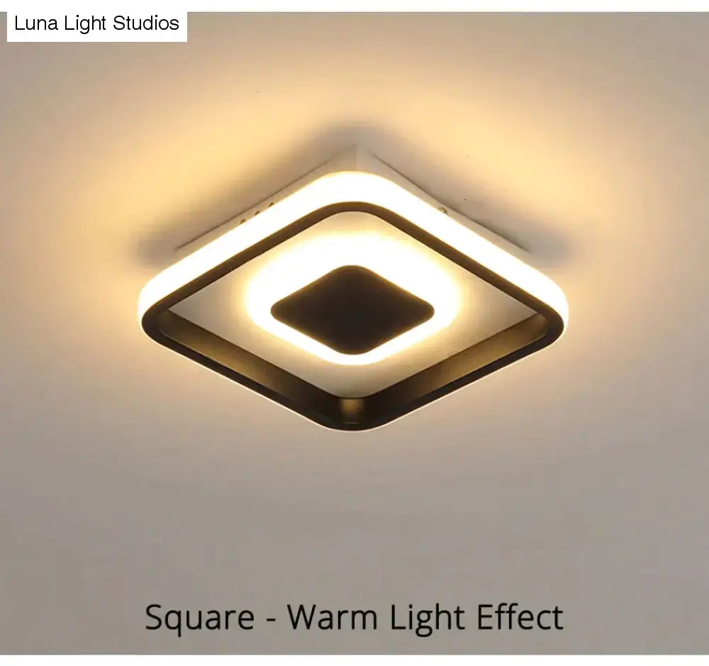 Le plafoniere a led moderne alla moda per l'illuminazione interna del soggiorno della sala studio del corridoio 16-18w