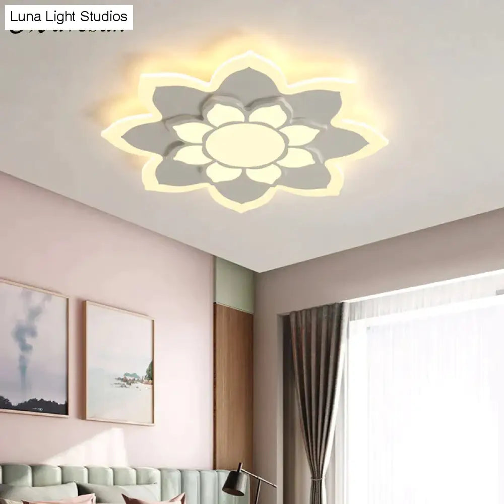 Nieuwe aankomst led-plafondverlichting lamp met afstandsbediening en bloemontwerper voor kinderslaapkamer studeerkamer babykamer Lamparas De Te