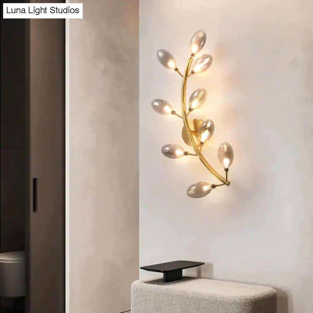 Scandinavische woonkamer creatieve luxe nachtkastje koperen wandlamp