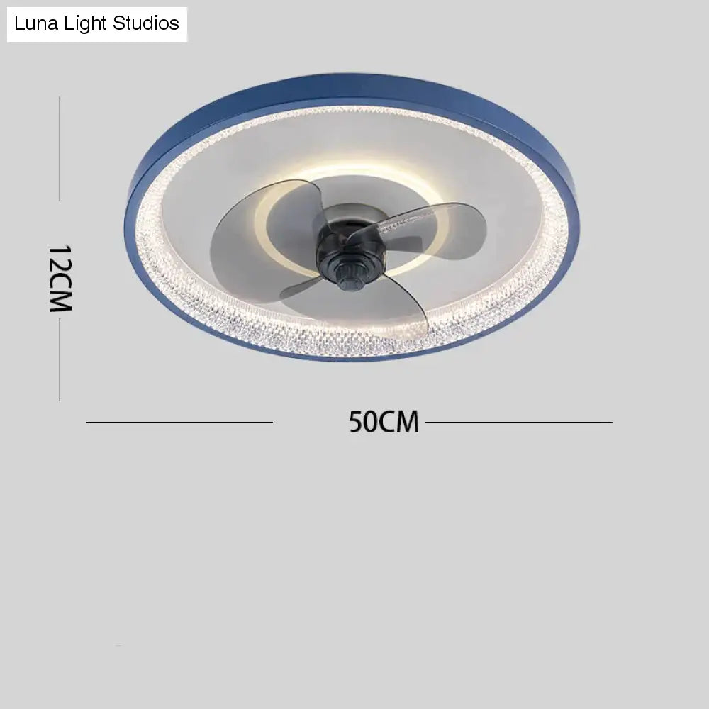 Fan Ceiling Lamp Light In The Bedroom Living Room Restaurant Invisible Fan Lamp Indoor Simple Ultra-thin Lamps